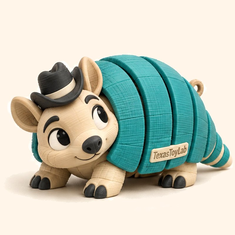 Armie the Armadillo: AI-generated concept art, not a photo