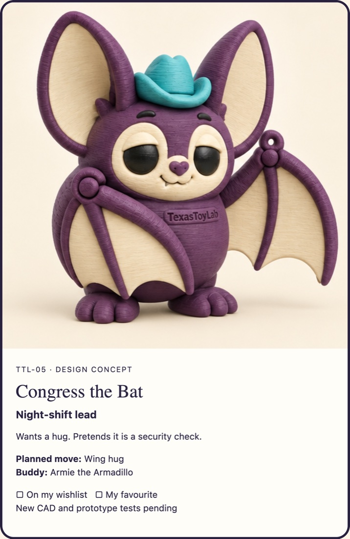 Congress the Bat adoption card (concept art)