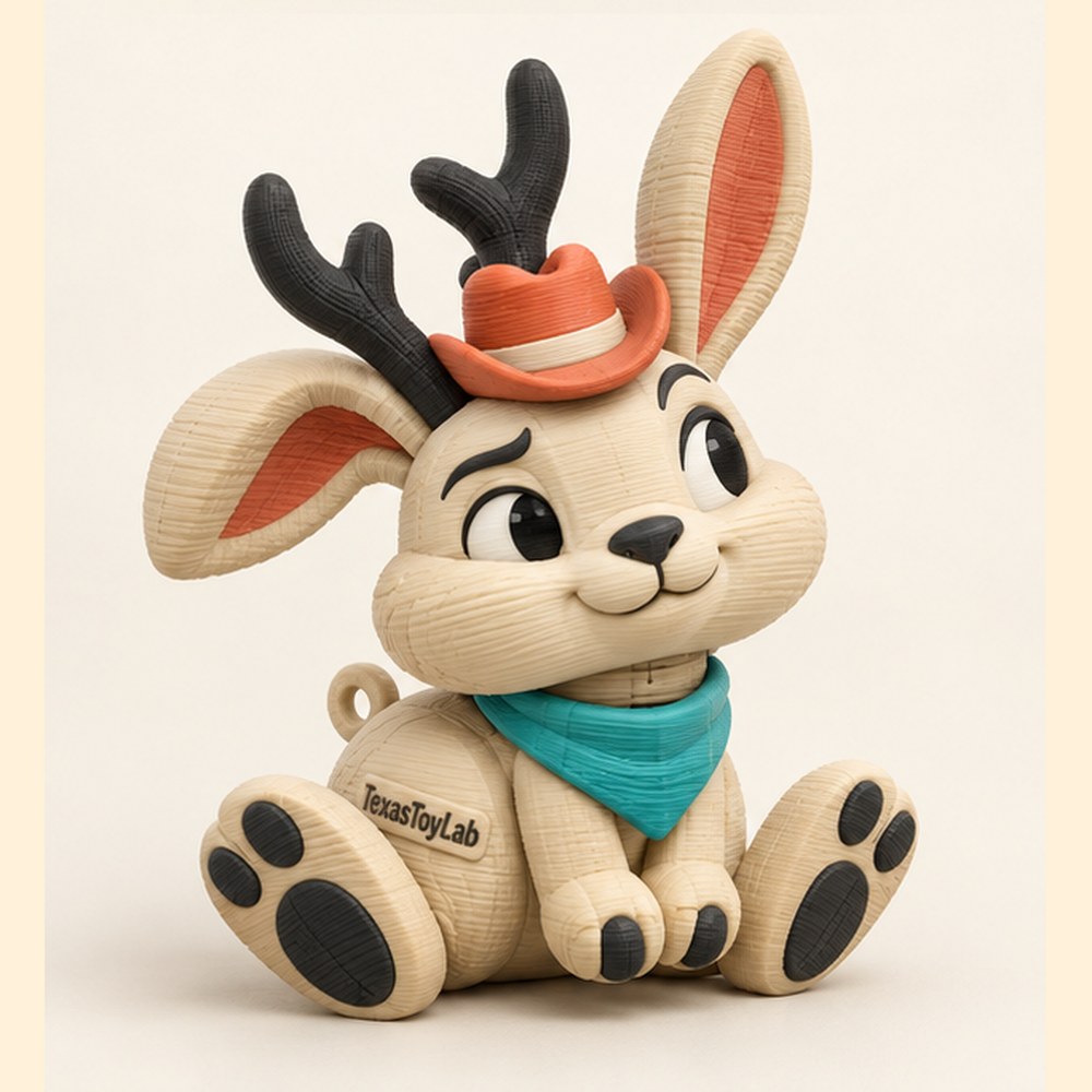 Jack the Jackalope, new design concept (AI-generated concept art, not a photo)