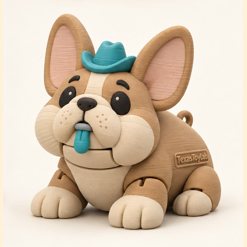 Reggie the Frenchie, new design concept (AI-generated concept art, not a photo)