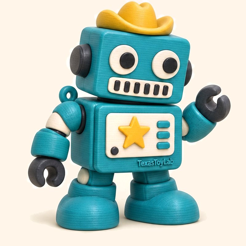 Tex the Lab Robot: AI-generated concept art, not a photo