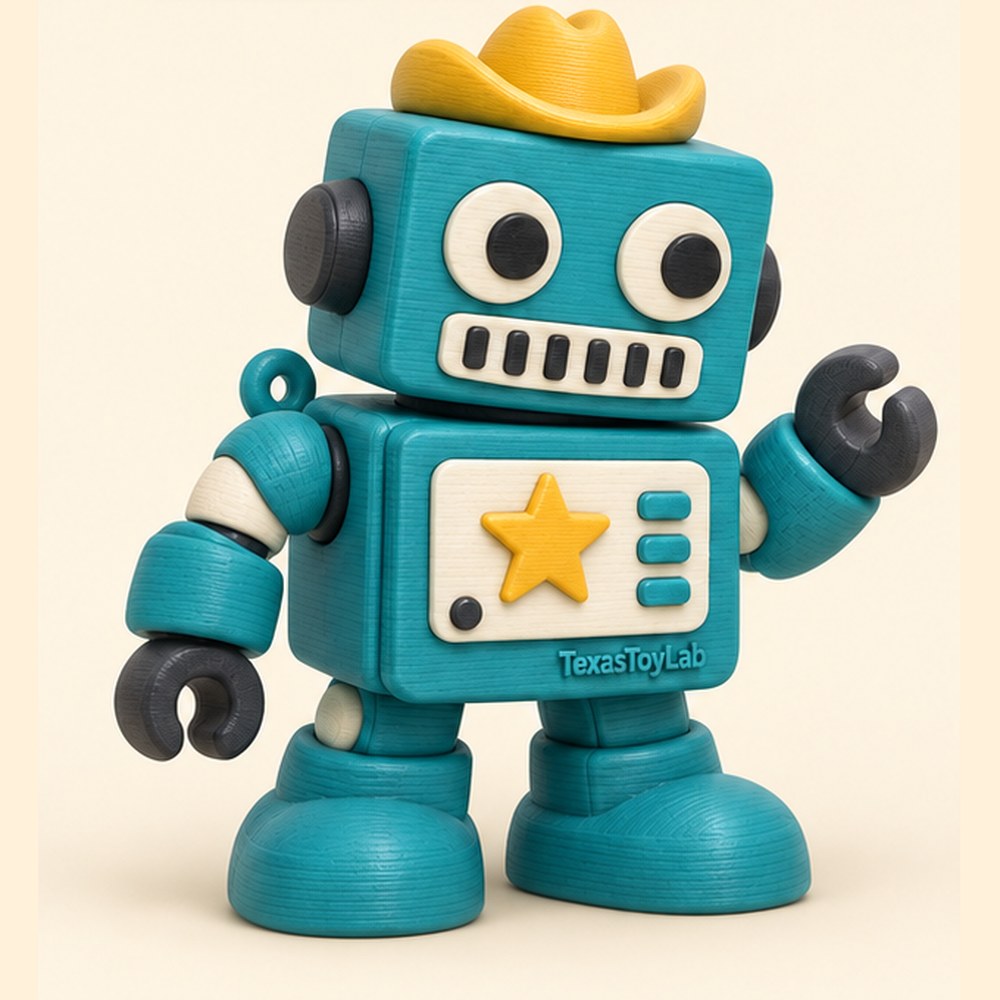 Tex the Lab Robot, new design concept (AI-generated concept art, not a photo)