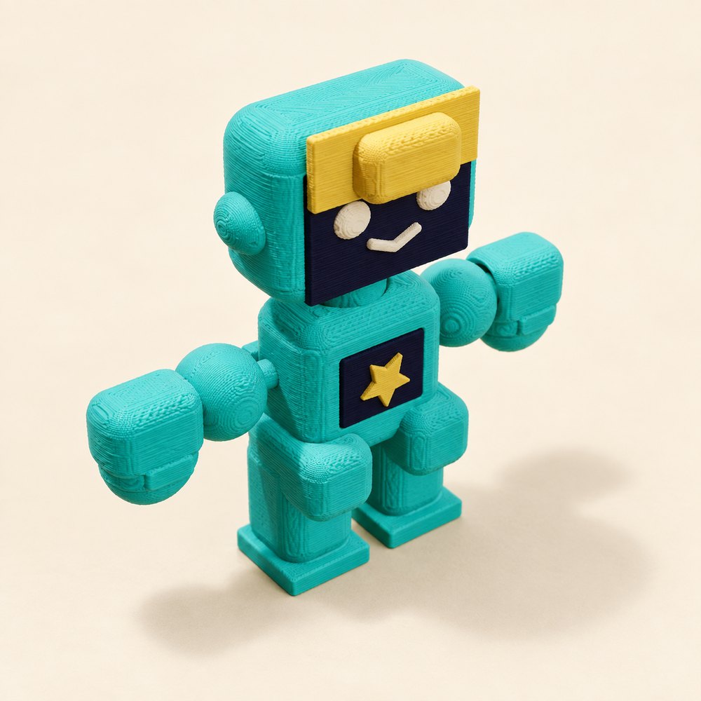 Tiny Tex, the printed Pocket Crew toy