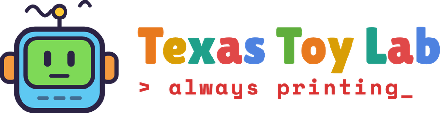 Texas Toy Lab robot lockup logo
